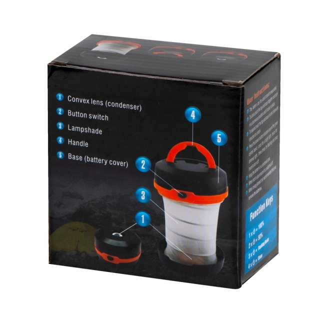 Kemping összecsukható LED lámpa 2v1