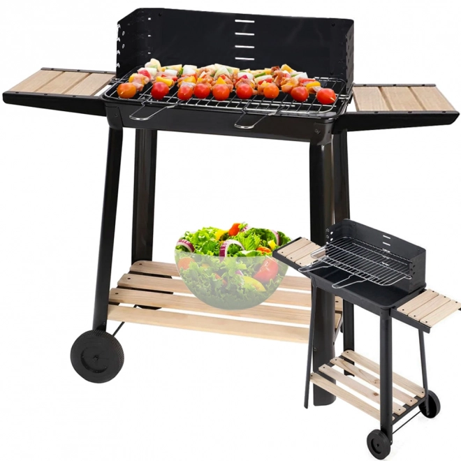 Nagy kerti grill faszénre