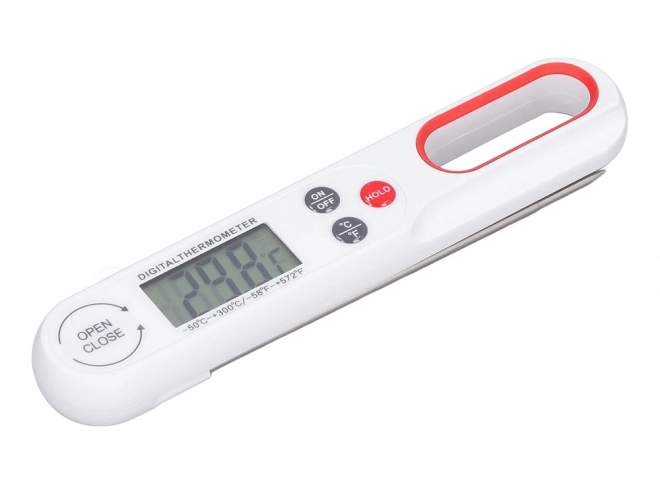 Konyhai LCD tűs húshőmérő és borhőmérő összecsukható