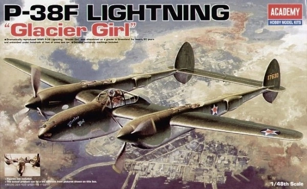 P-38F Lightning Glacier Girl makett 1/48 méretarányban