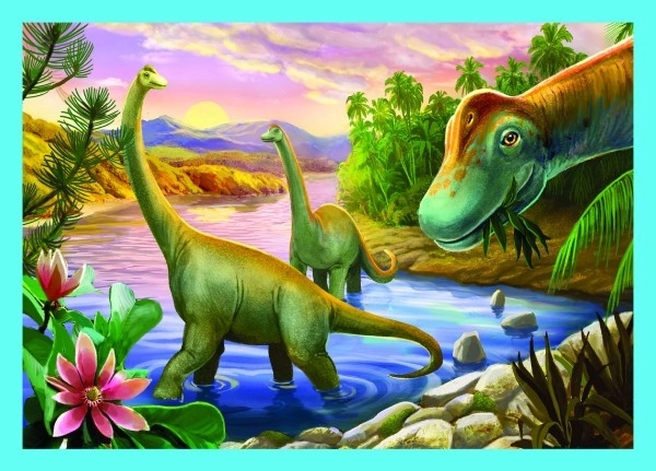 Különleges dinoszauruszos puzzle 4 az 1-ben gyerekeknek