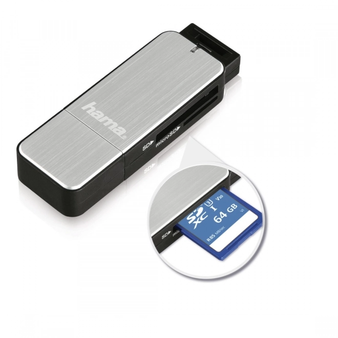 SD/microSD kártyaolvasó USB 3.0 ezüst