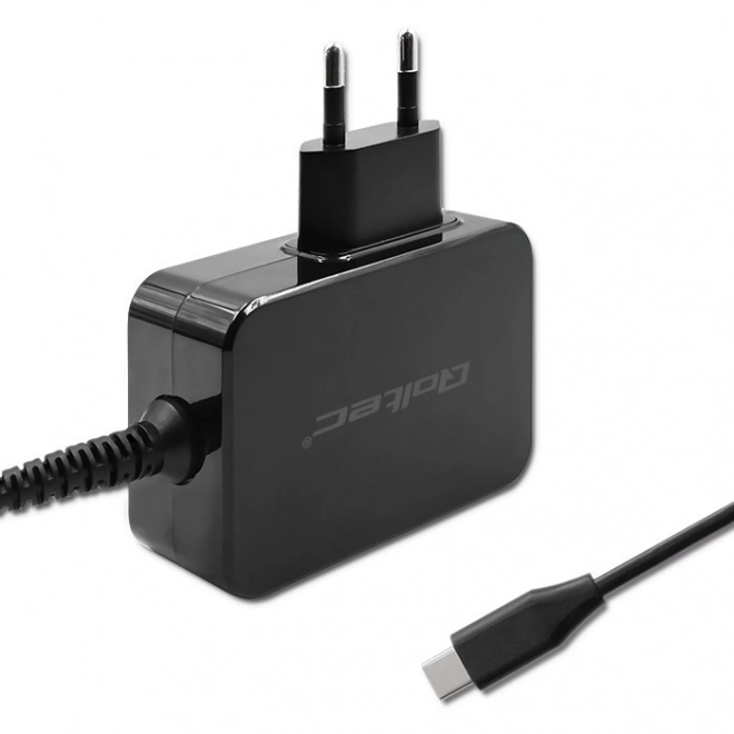 Qoltec Gan Power Pro fekete gyorstöltő
