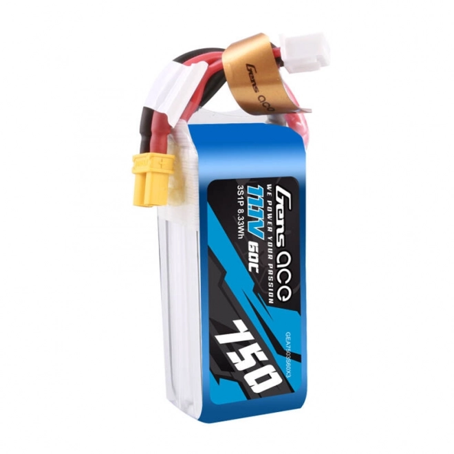 Gens Ace 750 mAh 11,1V 60C 3S1P lipo akkumulátor XT30 csatlakozóval