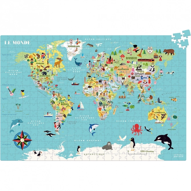 Vilac Puzzle Világtérkép 500 darabos