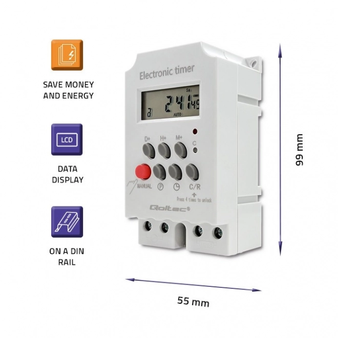 Elektronikus időkapcsoló Qoltec