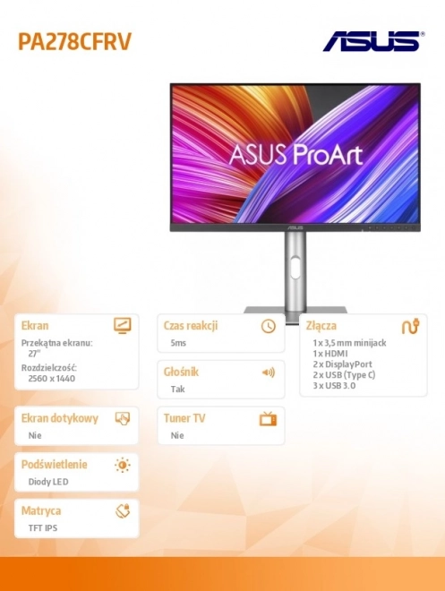 27 hüvelykes monitor IPS QHD