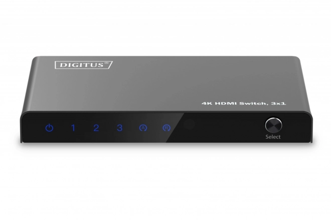 Digitus HDMI 4K videó váltó 3x1 60Hz távvezérlővel, fekete
