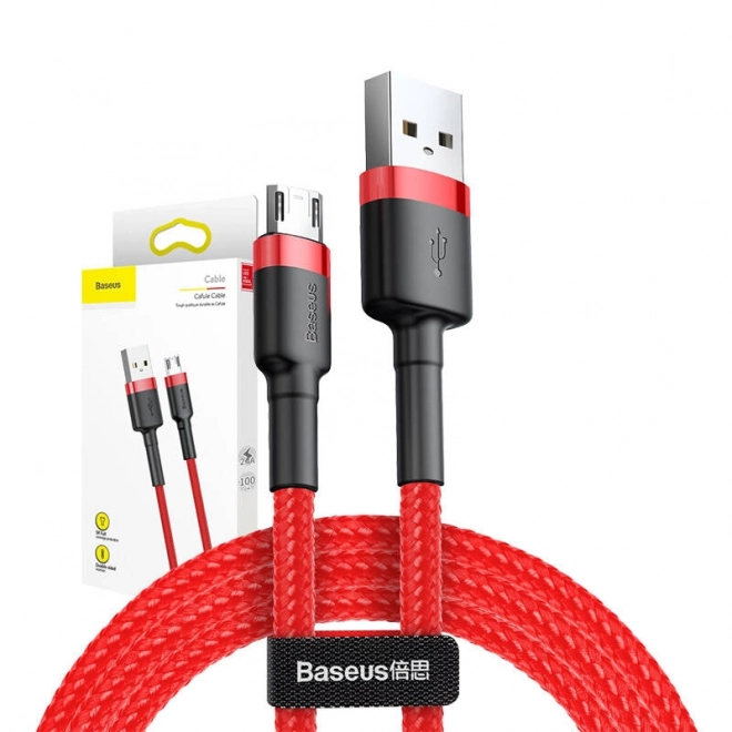 Baseus micro USB töltő- és adatkábel 2,4A 1m piros