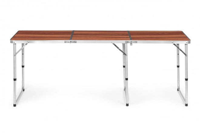 Kemping asztal összecsukható barna asztallap 180 x 60 cm