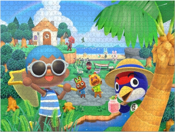 Színes Animal Crossing motívum