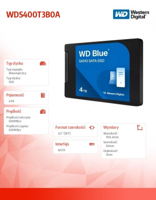 4TB WD Blue SSD Meghajtó