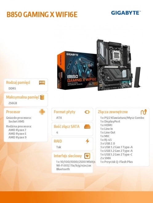 Gaming alaplap WiFi 6E támogatással