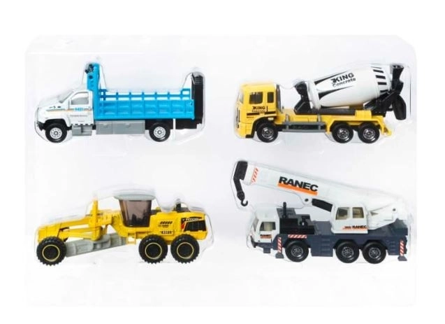 Nagy teherautók 4-es csomag - Építő munkagépek Matchbox
