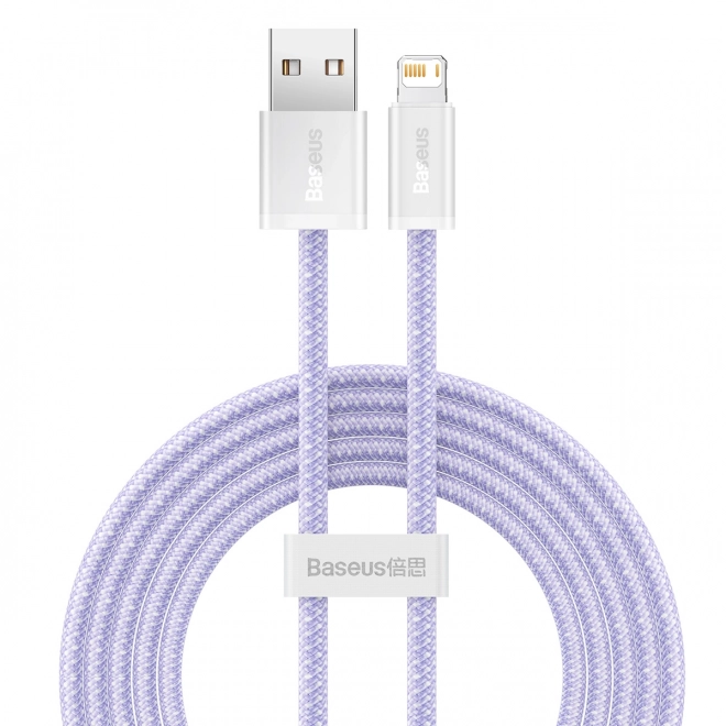 Baseus dinamikus USB Lightning kábel, lila, 2 m