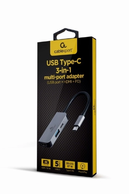 Wieloportos USB-C PD HDMI adapter