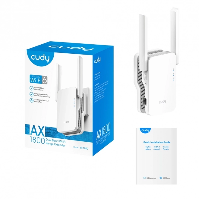 WiFi jelerősítő RE1800 Mesh AX1800