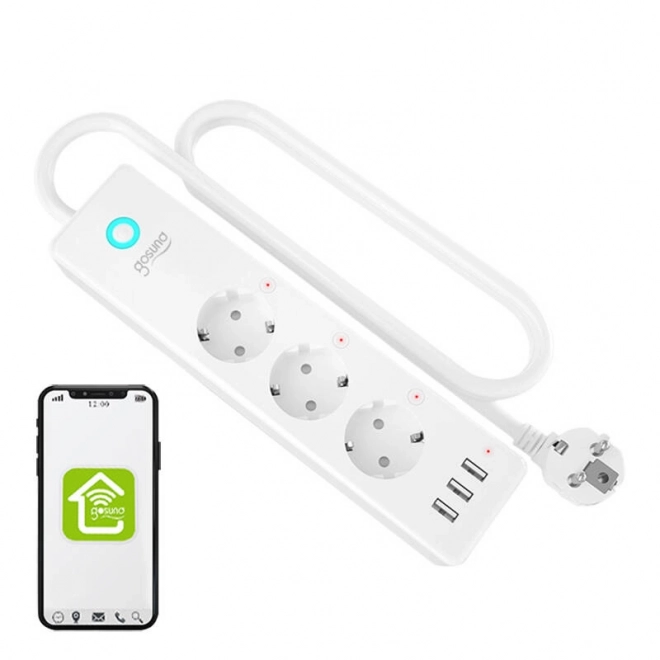 Gosund P1 PLUS intelligens WiFi elosztó (4 AC aljzat, 3 USB-A)