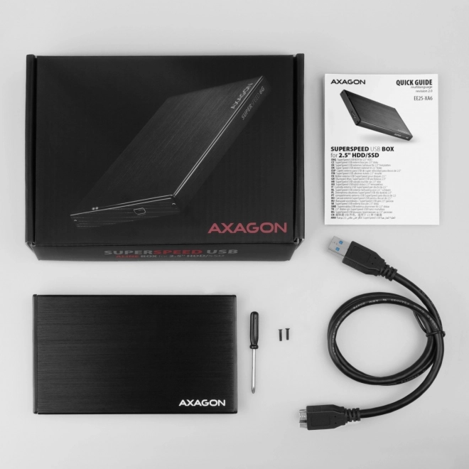 Alumínium külső ház USB 3.2 Gen 1 SATA 6G 2,5"