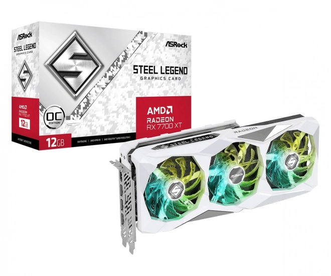 Steel Legend OC Radeon RX 7700 XT grafikus kártya