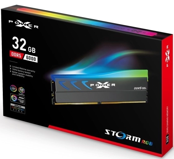 XPOWER Storm RGB DDR5 32GB 6000 CL38 szürke memória kártya