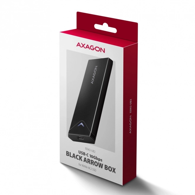 Axagon alumínium külső ház USB-C 3.2 Gen 2 M.2 NVMe SSD-hez fekete