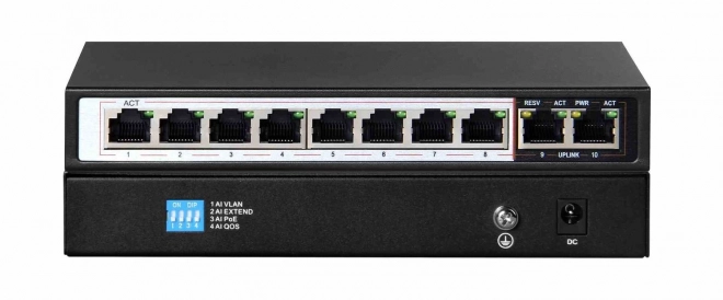 Extralink Perses 10-portos PoE kapcsoló monitorozáshoz