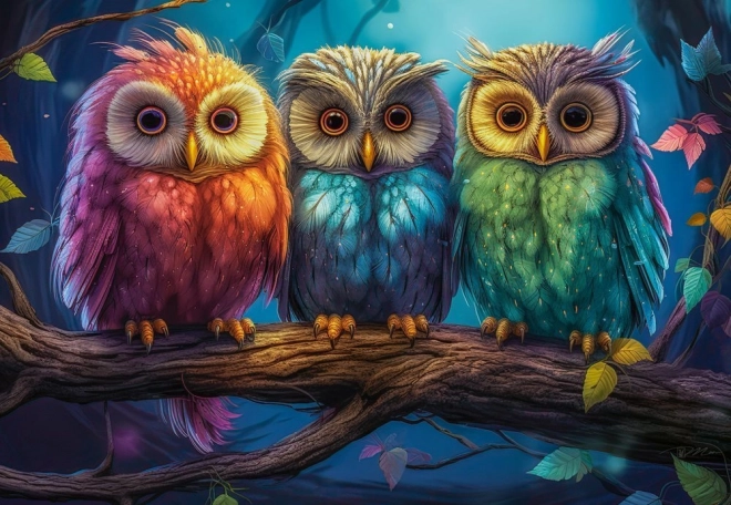 Cicák fonalgombolyagban puzzle 300 darabos – Három kis bagoly