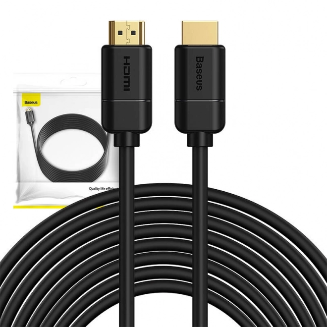 Baseus HDMI 2.0 kábel 4K 30Hz, 3D, HDR, 18Gbps, 8m - fekete
