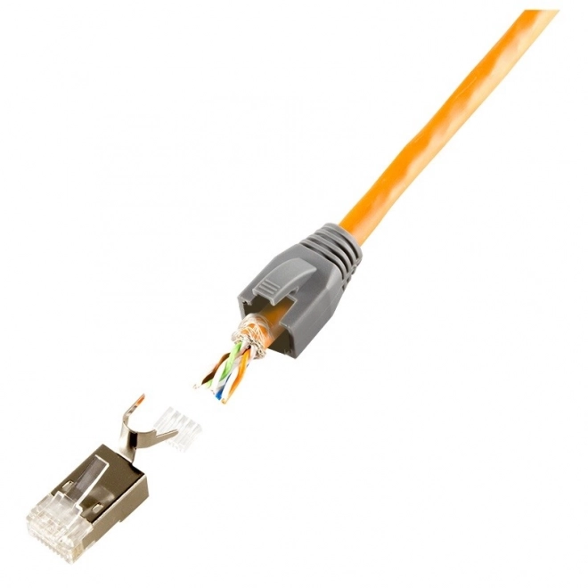 Ekranolt RJ45 csatlakozók CAT.6,6A,7 - 10 darabos készlet