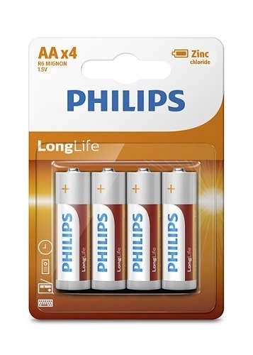 Philips LongLife AA alkáli elemek 4 db