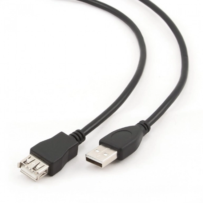 Fekete USB 2.0 hosszabbító kábel