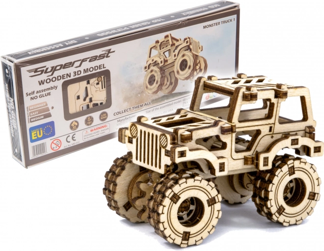 Fa 3D puzzle szupergyors monster truck