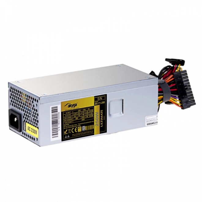 Erőteljes kompakt TFX Akyga 250W 80 Plus Gold tápegység