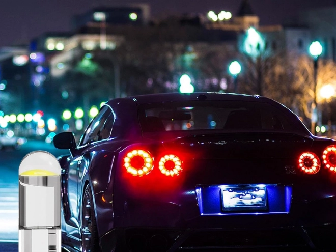 Autós LED fények fehér W5W T10 2 db