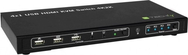 HDMI/USB KVM Kapcsoló 4-portos audio támogatással