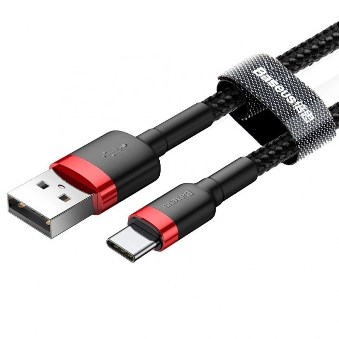 Baseus Cafule USB-C kábel 3A 0,5 m piros-fekete