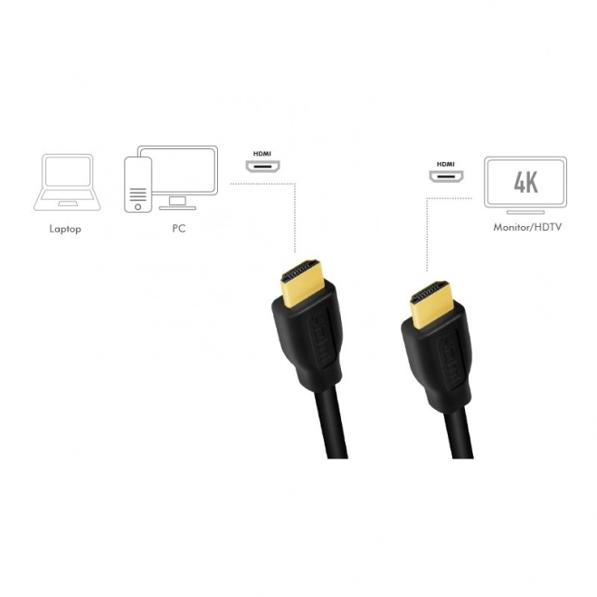Fekete HDMI kábel 4K/60Hz 2m