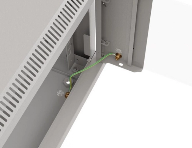 Lanberg 6U 540x350 szürke rack szekrény üvegajtós