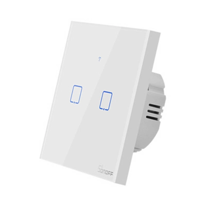 Intelligens világításkapcsoló Sonoff TX WiFi + RF 433 (2 csatorna)