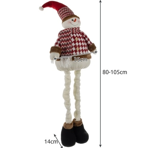 Teleszkópos karácsonyi hóember 105 cm