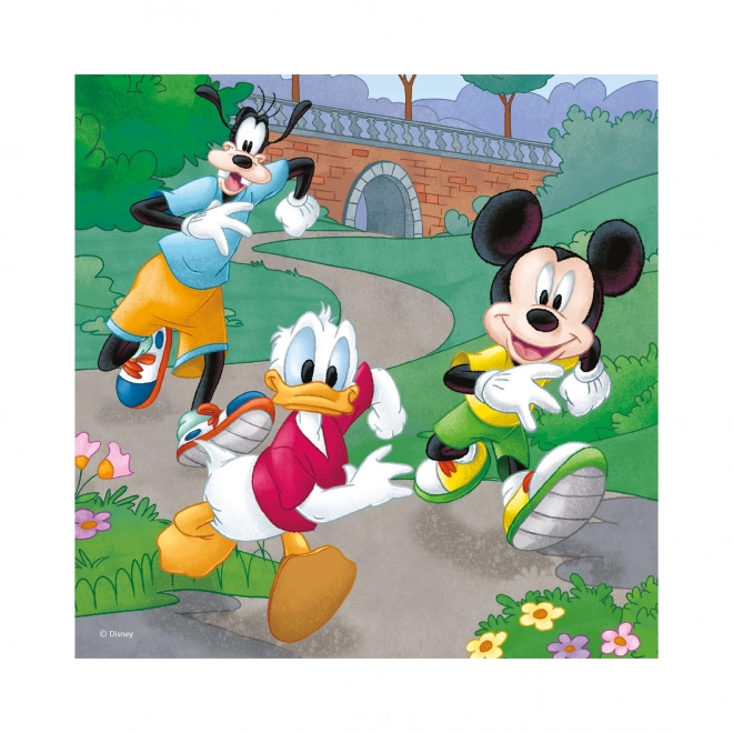 Dino puzzle Mickey Mouse és barátai 3x55 darabos