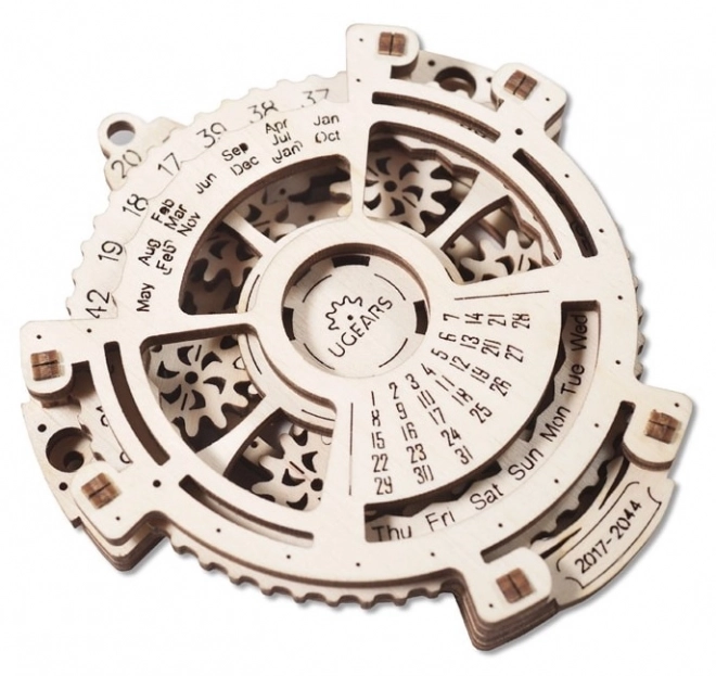 Ugears 3D fa mechanikus puzzle naptár