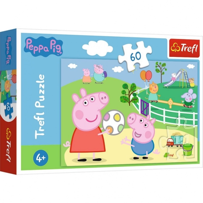 Peppa malac barátokkal puzzle - 60 darabos