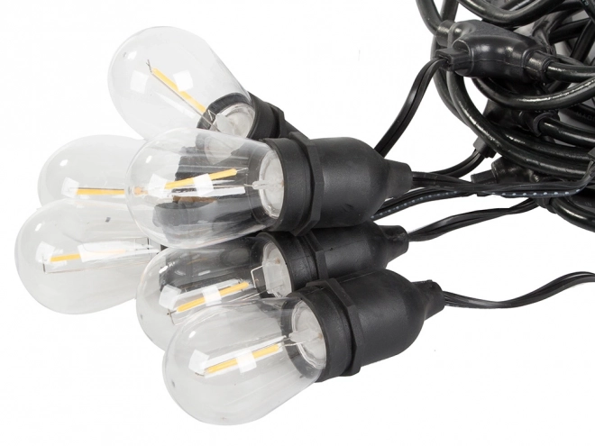 Kerti fényfüzér 10 LED E27 10m