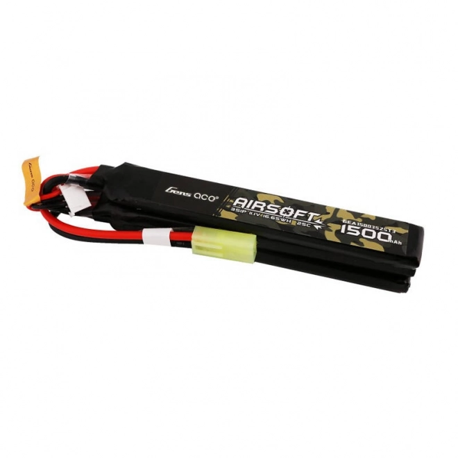 Lipo akkumulátor 11.1V 1500mAh Airsofthoz mini Tamiya csatlakozóval