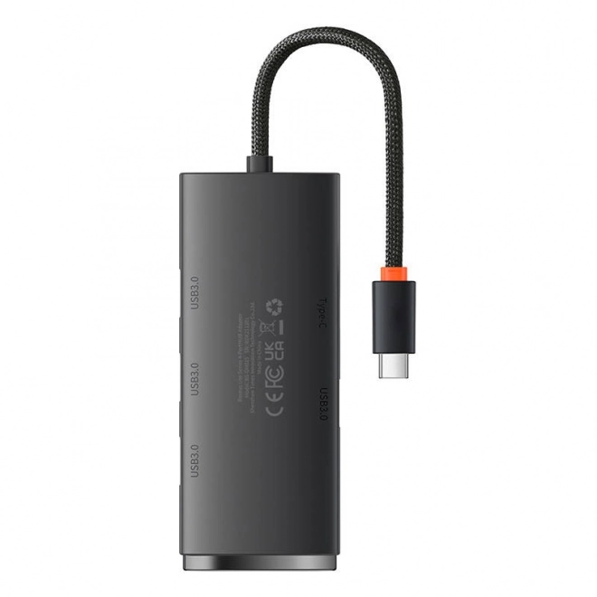 4 portos USB-C hub Baseus OS-Lite fekete