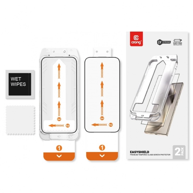 Edzett üveg Crong EasyShield 2-Pack - Samsung Galaxy S25+/S24+