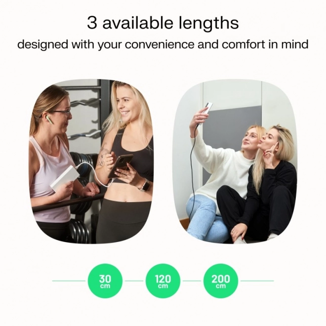 PowerFlex USB-C-USB-C kábel fehér