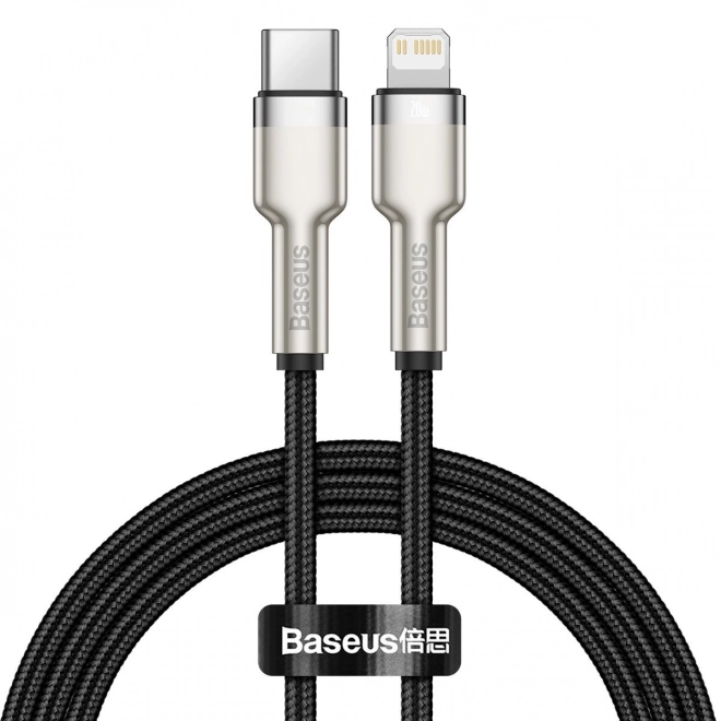 Baseus Cafule usb-c lightning gyorstöltő kábel, 20W, 1m, fekete